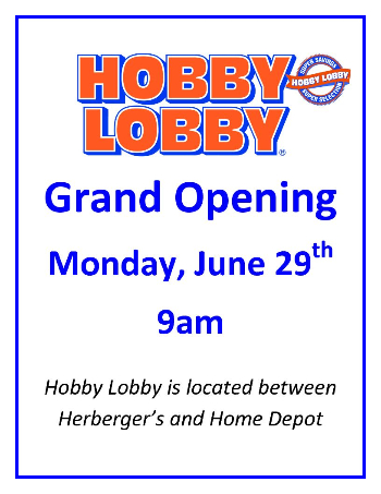 opening grand lobby hobby northtown event mall tweet blaine events