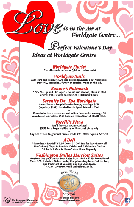Love is in the air at Worldgate Centre....