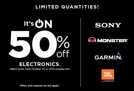 50% Off Electronics