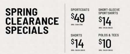 Jos. A. Bank Clothiers | Spring Clearance Specials