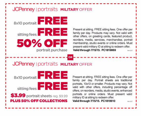 JCPenney Portraits - Military Offer