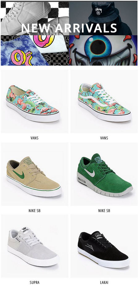 New arrival shoes from Vans, Nike, Supra  More! Stop by and shop in ...