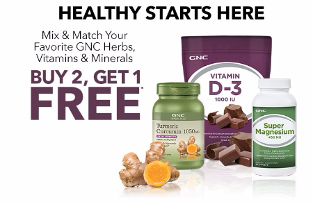 All GNC Herbs, Vitamins & Minerals B2G1 Free