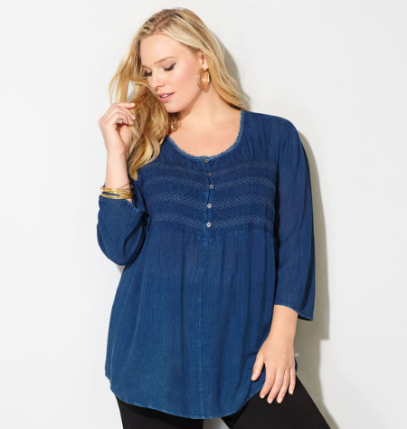 Smock Striped Peasant Top