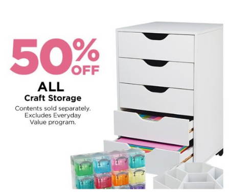 One Westside 50 Off All Craft Storage Michaels Arts And Crafts 50 Off All Craft Storage