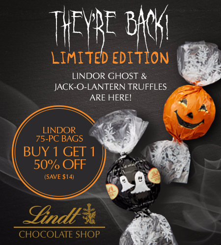 They’re Back! LINDOR Ghost & Jack-O-Lantern Truffles.