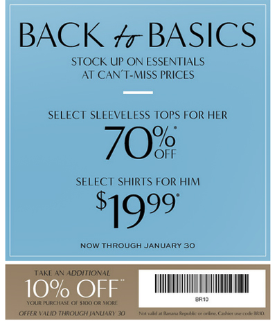 70% off select tops plus coupon for an extra 10% off your purchase! at ...