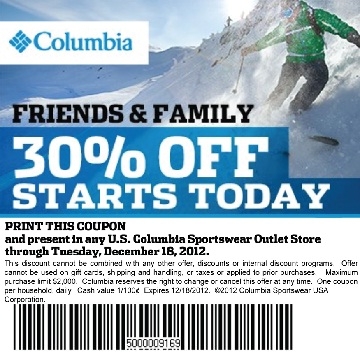 Friends & Family Event at Columbia Sportswear