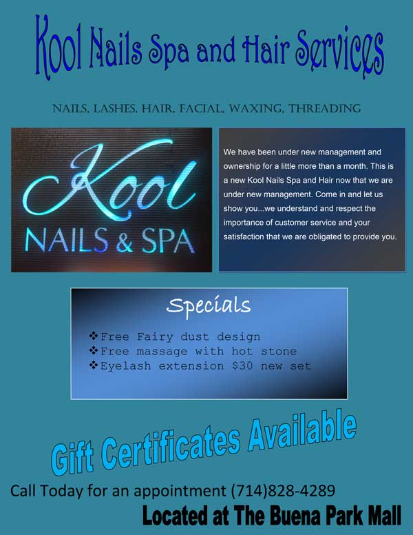 Specials at Kool Nails and Spa