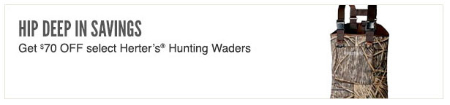$70 Off Select Herter's Hunting Waders