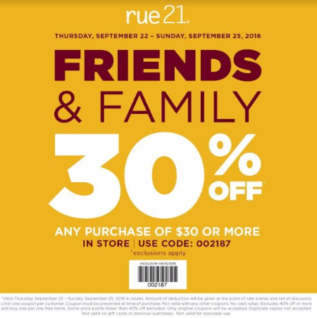 30% Off a Purchase of $30 or More
