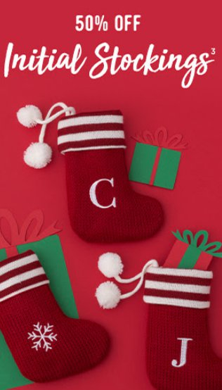 50% Off Initial Stockings