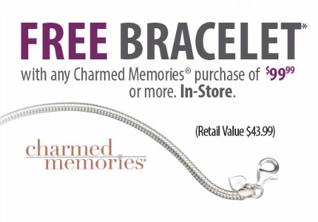 Free Bracelet With Charmed Memories Purchase at Kay Jewelers