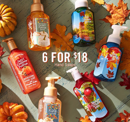 6 for $18 Hand Soaps