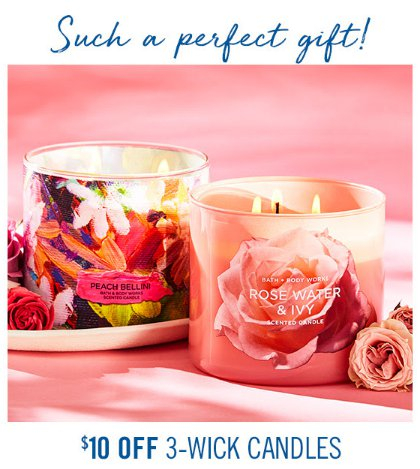 $10 Off 3-Wick Candles
