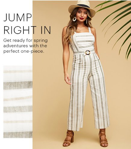 charlotte russe striped jumpsuit