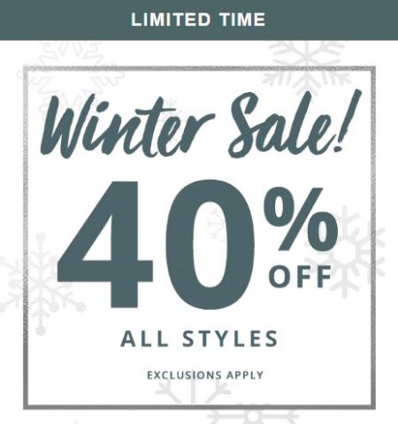 Winter Sale 40% Off
