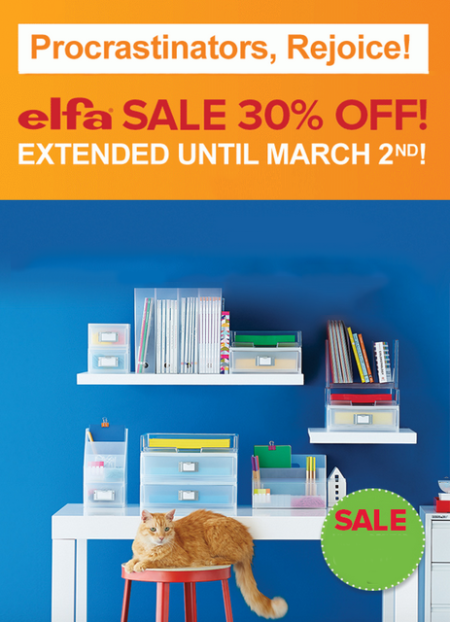 30% Off Elfa at The Container Store