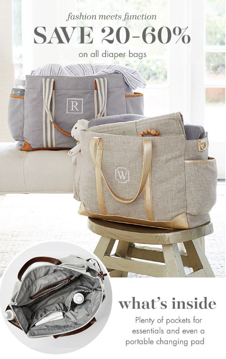 20-60% Off Diaper Bags at pottery barn kids