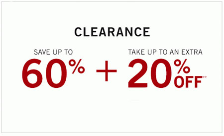 Shop in today and take up to an extra 20% off clearance styles for a ...