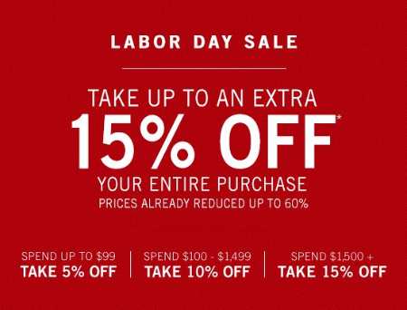 Shop in store and take up to an extra 15% off your entire purchase for ...