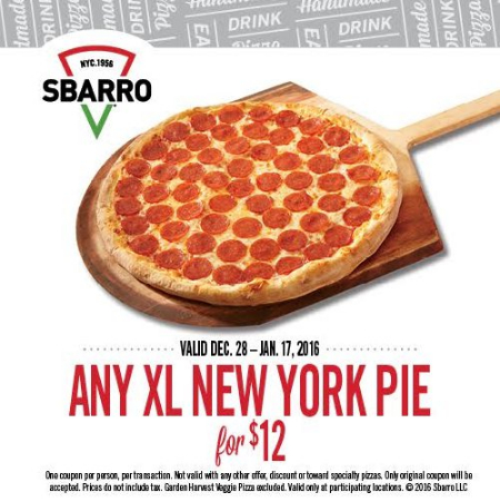 Sbarro deals