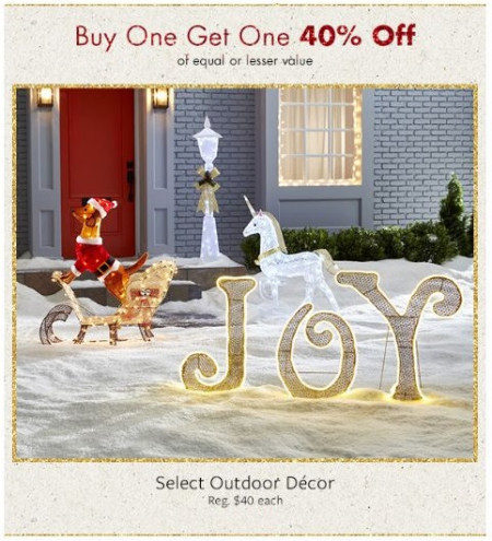 Reisterstown Road Plaza Bogo 40 Off Select Outdoor Décor At Big Light Up With Joy In And Enjoy One Get 40 Off On Select Outdoor Décor