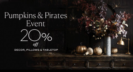 Victoria Gardens 20 Off Pumpkins Pirates Event Pottery Barn Pottery Barn 20 Off Pumpkins Pirates Event
