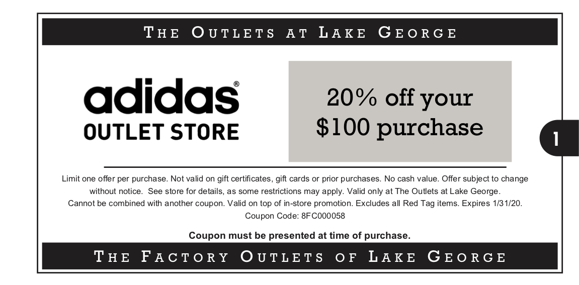 The Outlets at Lake George ::: 20% off your $100 purchase ... The Outlets at Lake George ::: 20% off your $100 purchase ...