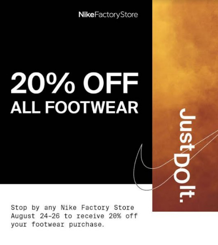 Vero Beach Outlets 20 Off All Footwear Nike Factory Nike Factory 20 Off All Footwear