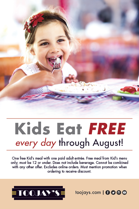When All Kids Eat For Free >> Palm Beach Outlets Kids Eat Free At Toojay S Every Day When All Kids Eat For Free >> Palm Beach Outlets Kids Eat Free At Toojay S Every Day