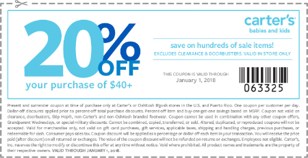 Carters coupon that works on clearance